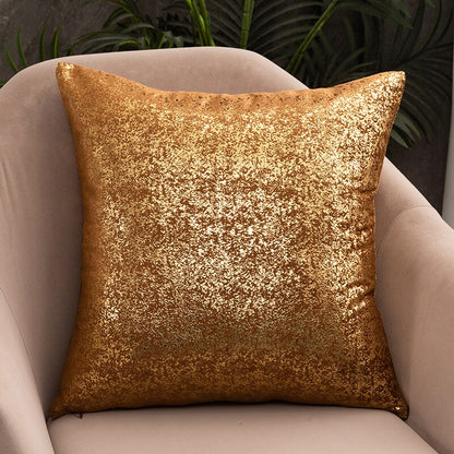 Luxury Fashion Golden Specked Velvet Cushion Cases 45x45cm For Living Room Sofa Covers For Settee Cushions Case Glam Home Interior Decor