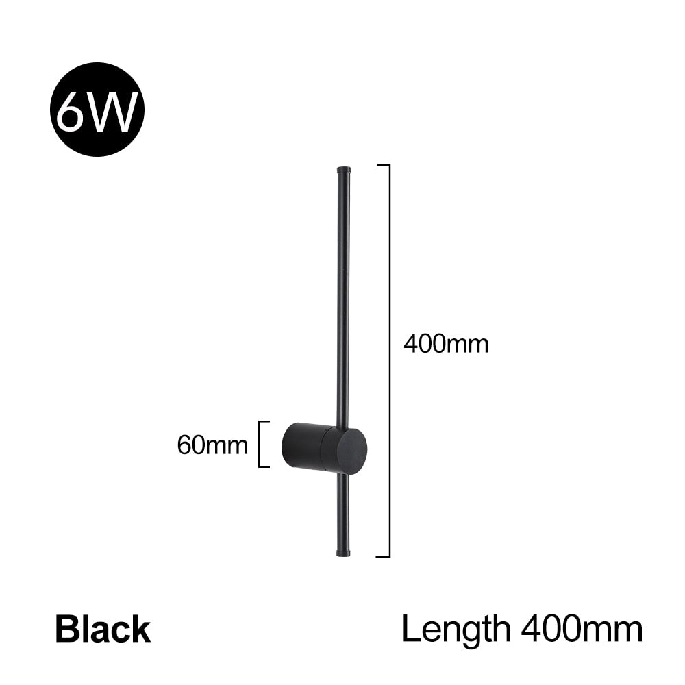 Modern LED Striplight Wall Mounted Contemporary Interior Lighting Adjustable Minimalist Light Fitting For Living Room Dining Room Home Office Interiors