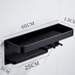 Aluminium Bathroom Shelf Rounded Square Shower Accessory Rack Bath Shower Shelf With Towel Hooks Rail Bathroom Organizer Rack