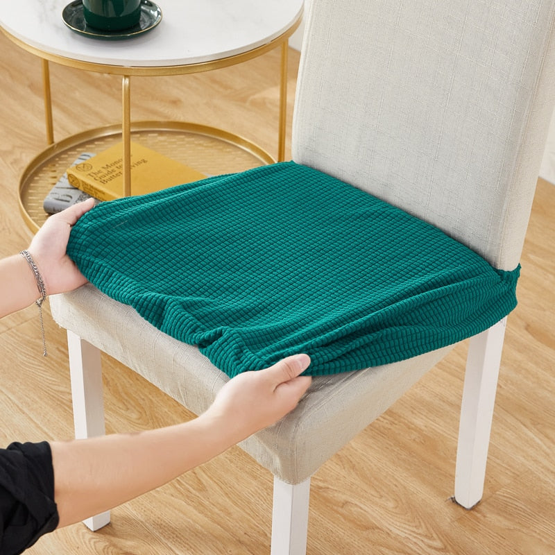 Solid Color Universal Seat Colors Slip On Elasticated Jacquard Print Chair Protectors For Living Room Parties Functions etc