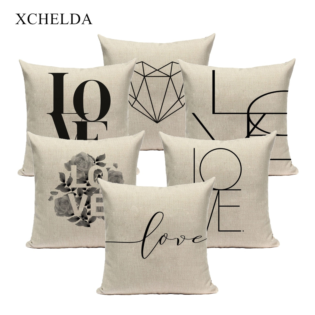 Neutral Colors Nordic Cushion Cover Home Pillow Case for Sofa Chair Natural Decorative Nordic Pillowcase 45x45 40x40