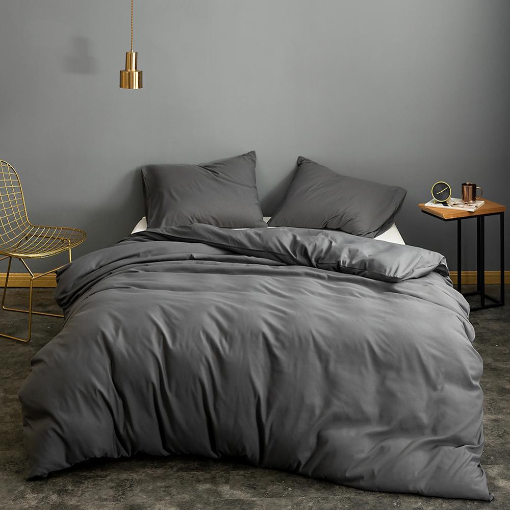 Premium Solid Color Duvet Cover Black Queen Size King Size Quilt Cover Modern Bedding Bedclothes For Urban Apartment Bedroom Boutique Hotel Décor