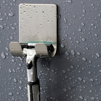 Stainless Steel Razor Holder For Bathroom Wall Mounted Self Adhesive Storage Hook For Convenient Placement Of Razor In Washroom Or Shower Room