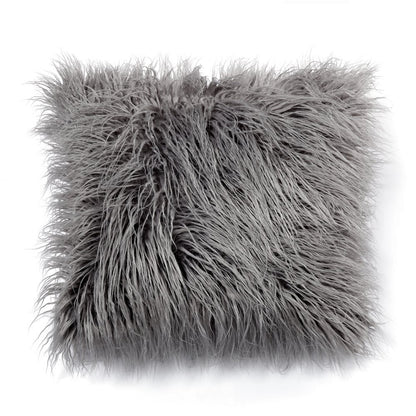 Soft Shaggy Faux Fur Cushion Cover Plush Pillow Cover Cushion Case For Sofa Throw Cushion Autumn Fall Winter Living Room Home Decor