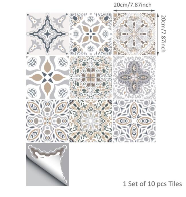 Moroccan Style PVC Vinyl Tile Stickers For Decorating Tiles On Kitchen Wall Moroccan Bathroom Tiles Home Makeover Removable Pearly Gloss Decals