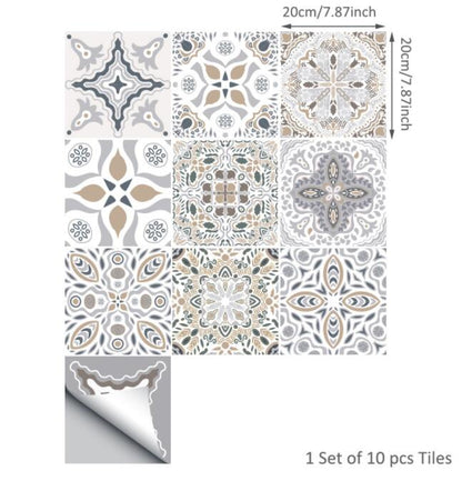 Moroccan Style PVC Vinyl Tile Stickers For Decorating Tiles On Kitchen Wall Moroccan Bathroom Tiles Home Makeover Removable Pearly Gloss Decals