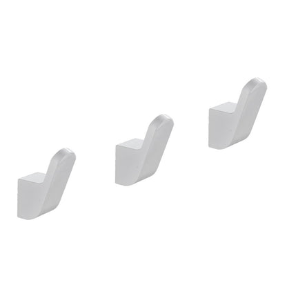 Modern Minimalist Matte Black Aluminum Clothes Hooks Wall Mounted Robe Hangers For Entrance Hall Bedroom Bathroom Coat Hooks