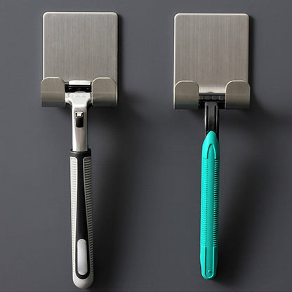 Stainless Steel Razor Holder For Bathroom Wall Mounted Self Adhesive Storage Hook For Convenient Placement Of Razor In Washroom Or Shower Room