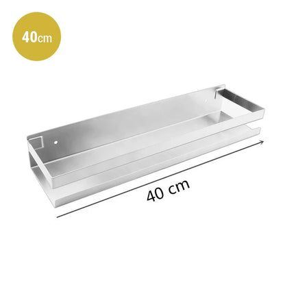 Industrial Design Stainless Steel Kitchen Shelf Racking For Storing Pots Jars Tea Coffee Spices etc Modern Aesthetics In Matt Black Or Brushed Silver 4 Sizes