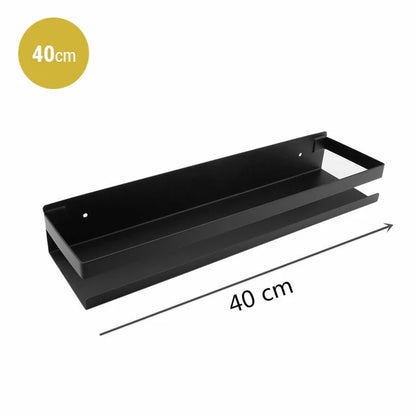 Industrial Design Stainless Steel Kitchen Shelf Racking For Storing Pots Jars Tea Coffee Spices etc Modern Aesthetics In Matt Black Or Brushed Silver 4 Sizes