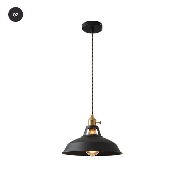 Industrial Style Pendant Hanging Lamps Colorful Vintage Lighting For Kitchen Cafe Diner Restaurant Metal Lampshade Retro Decorative Home Lighting