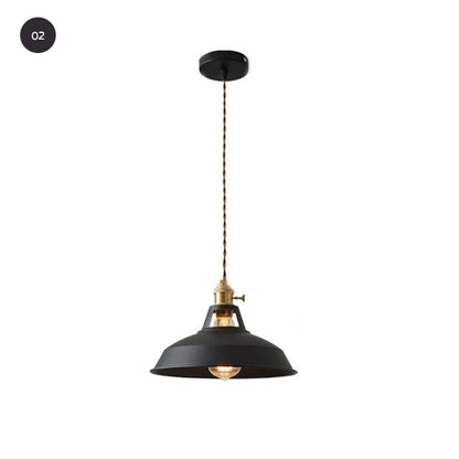 Industrial Style Pendant Hanging Lamps Colorful Vintage Lighting For Kitchen Cafe Diner Restaurant Metal Lampshade Retro Decorative Home Lighting