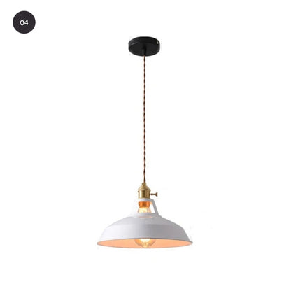 Industrial Style Pendant Hanging Lamps Colorful Vintage Lighting For Kitchen Cafe Diner Restaurant Metal Lampshade Retro Decorative Home Lighting