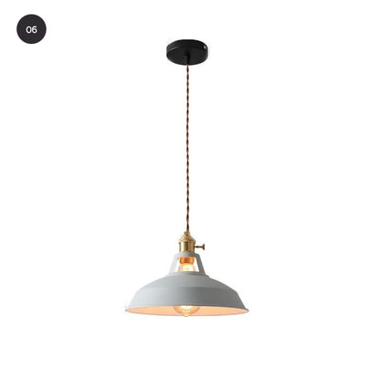 Industrial Style Pendant Hanging Lamps Colorful Vintage Lighting For Kitchen Cafe Diner Restaurant Metal Lampshade Retro Decorative Home Lighting