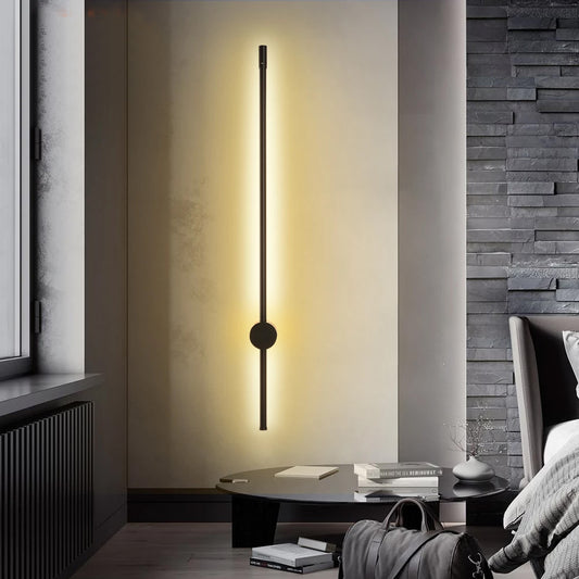 Modern LED Striplight Wall Mounted Contemporary Interior Lighting Adjustable Minimalist Light Fitting For Living Room Dining Room Home Office Interiors