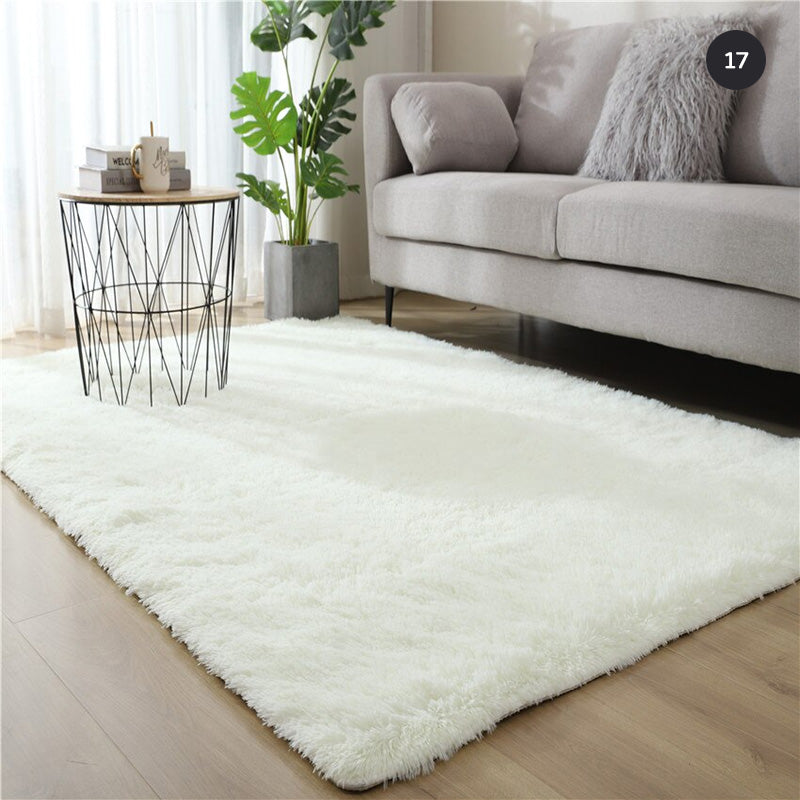 Large Soft Fluffy Deep Pile Carpet Rug For Lounge Living Room Bedroom ...