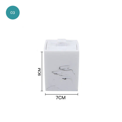 Light Grey White Marble Design Bathroom Accessories Soap Dispenser Toothbrush Holder Soap Dish Gargle Cup Wash Set Storage Tray Essential Washroom Supplies