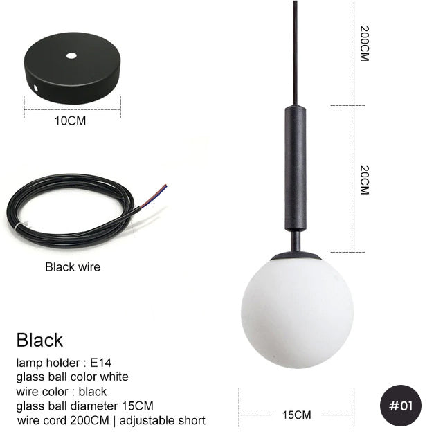 Luxury Glass Sphere Ball Pendant Light For Living Room Designer Hanging Lights For Minimalist Modern Interior Lighting