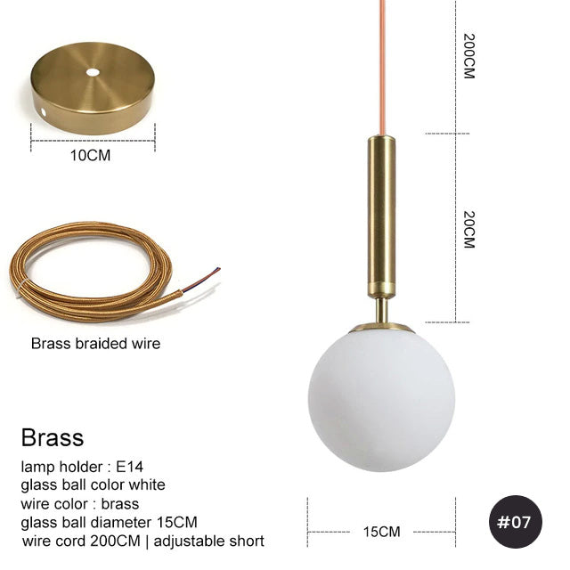 Luxury Glass Sphere Ball Pendant Light For Living Room Designer Hanging Lights For Minimalist Modern Interior Lighting