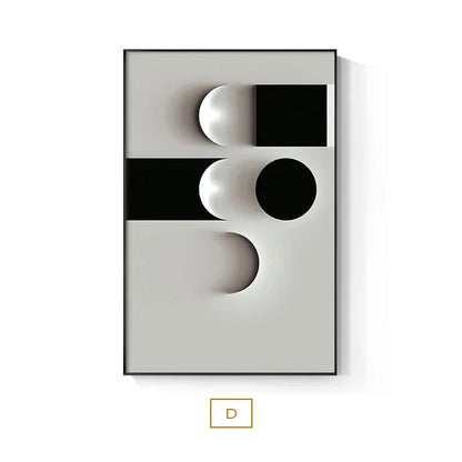 Modern Architectural Abstract Wall Art 3D Design Fine Art Canvas Prints Minimalist Pictures For Modern Loft Apartment Luxury Living Room Home Office Art Decor