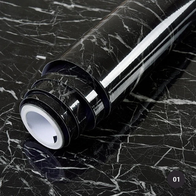 Marble Design Self Adhesive Vinyl Surface Covering For Kitchen Worktop Water & Oil Resistant PVC Film For Furniture Bathroom Surfaces DIY Home Improvement