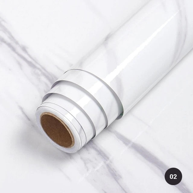 Marble Design Self Adhesive Vinyl Surface Covering For Kitchen Worktop Water & Oil Resistant PVC Film For Furniture Bathroom Surfaces DIY Home Improvement