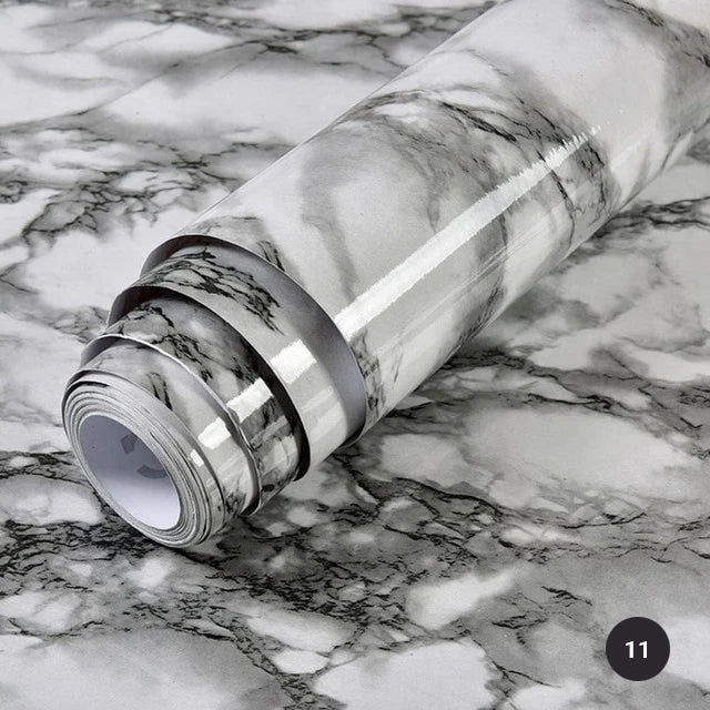 Marble Design Self Adhesive Vinyl Surface Covering For Kitchen Worktop Water & Oil Resistant PVC Film For Furniture Bathroom Surfaces DIY Home Improvement