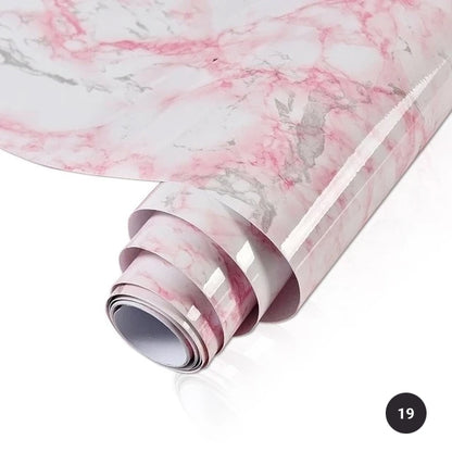 Marble Design Self Adhesive Vinyl Surface Covering For Kitchen Worktop Water & Oil Resistant PVC Film For Furniture Bathroom Surfaces DIY Home Improvement