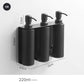 Matt Black Stainless Steel Liquid Soap Dispensers Modern Minimalist Wall Mounted Pump Soap Dispenser For Bathroom Kitchen Industrial Washrooms