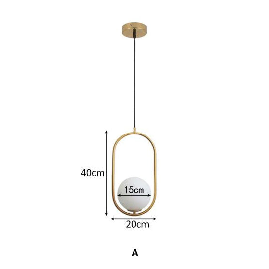 Minimalist Industrial Hanging Glass Ball Pendant Lamps Scandinavian Design Lighting For Living Room In Gold Brass Silver Or Black