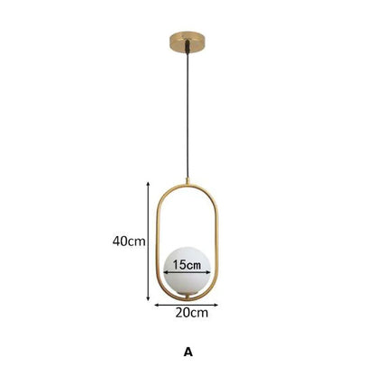 Minimalist Industrial Hanging Glass Ball Pendant Lamps Scandinavian Design Lighting For Living Room In Gold Brass Silver Or Black