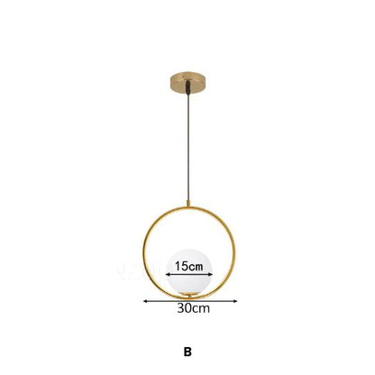 Minimalist Industrial Hanging Glass Ball Pendant Lamps Scandinavian Design Lighting For Living Room In Gold Brass Silver Or Black