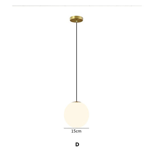 Minimalist Industrial Hanging Glass Ball Pendant Lamps Scandinavian Design Lighting For Living Room In Gold Brass Silver Or Black