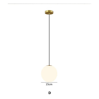 Minimalist Industrial Hanging Glass Ball Pendant Lamps Scandinavian Design Lighting For Living Room In Gold Brass Silver Or Black