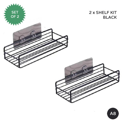 Minimalist Metal Wire Rack Bathroom Shelf For Shampoo Cosmetics Metal Shelving Corner Shelf For Bath Room Washroom Shower Room Kitchen Shelving