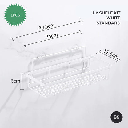 Minimalist Metal Wire Rack Bathroom Shelf For Shampoo Cosmetics Metal Shelving Corner Shelf For Bath Room Washroom Shower Room Kitchen Shelving
