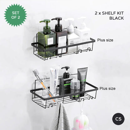 Minimalist Metal Wire Rack Bathroom Shelf For Shampoo Cosmetics Metal Shelving Corner Shelf For Bath Room Washroom Shower Room Kitchen Shelving