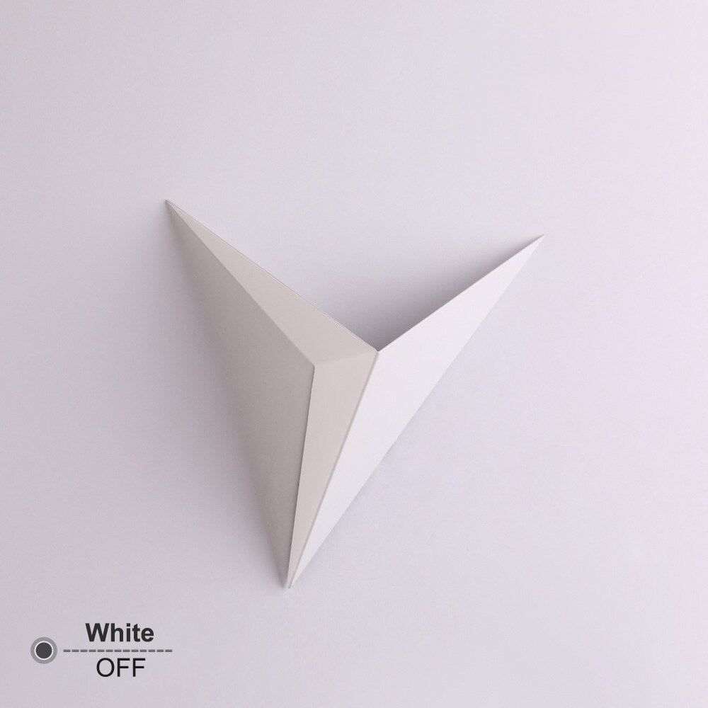 Minimalist Triangular LED Wall Lights Contemporary Designer Room Lighting For Modern Living Room Bedroom Home Office Interior Decor