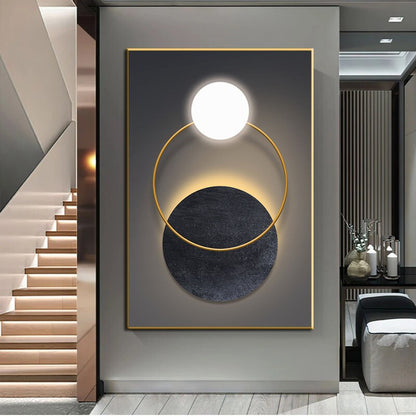 Modern Abstract Architectural Wall Art Fine Art Canvas Prints 3d Visual Lighting Design Pictures For Living Room Luxury Apartment Home Office Art Decor