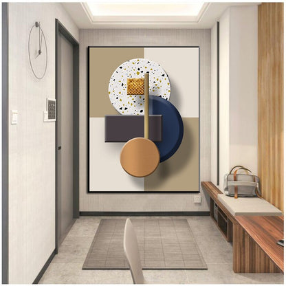 Modern Abstract Symmetry Architectural Wall Art Fine Art Canvas Prints 3d Visual Effect Pictures For Living Room Luxury Apartment Home Office Art Decor