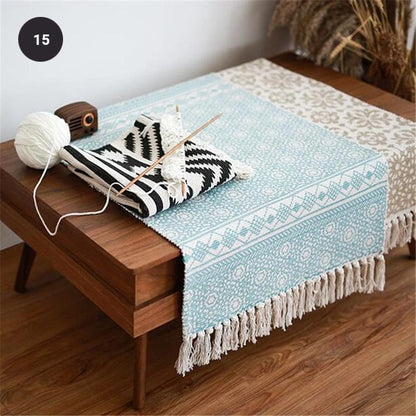Modern Bohemian Carpet Rugs For Bedroom Living Room Area Mats Hand Woven Cotton Linen Tassel Floor Mat Bedside Rug Geometric Carpet 60x90cm