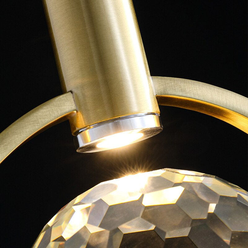 Modern Minimalist Crystal LED Pendant Lighting Luxury Hanging Lights For Living Room Home Office Study Bar Dining Room Contemporary Home Interiors