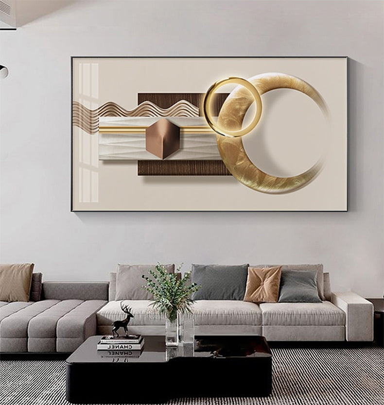 Modern Golden Brown Beige Textural Abstract Wall Art Fine Art Canvas Prints Pictures For Contemporary Apartment Living Room Luxury Home Office Interior Decor