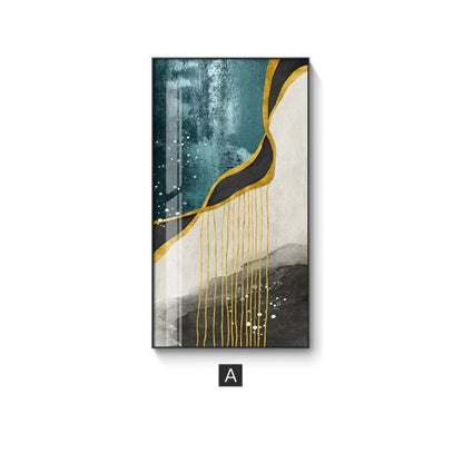 Modern Abstract Landscapes Wall Art Tall Rectangle Format Fine Art Canvas Prints Contemporary Nordic Style Luxury Art Decor For Modern Home Interiors