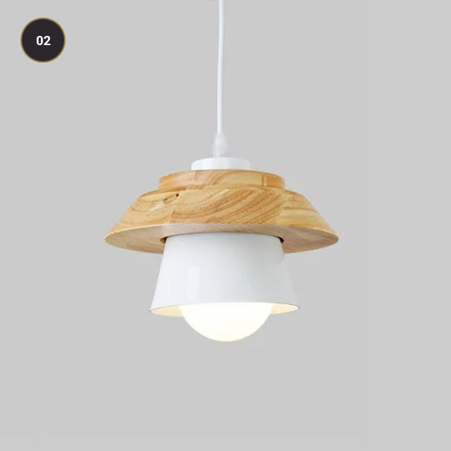 Modern Design Pendant Lamps For Kitchen Diner Cafe Restaurant Bedroom Or Study Contemporary Nordic Hanging Lights Wood & Metal Round or Square