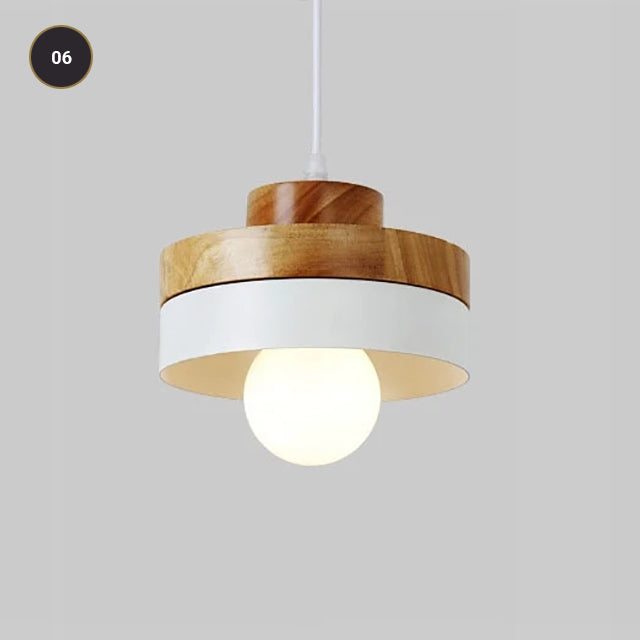 Modern Design Pendant Lamps For Kitchen Diner Cafe Restaurant Bedroom Or Study Contemporary Nordic Hanging Lights Wood & Metal Round or Square