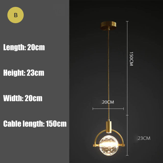 Modern Minimalist Crystal LED Pendant Lighting Luxury Hanging Lights For Living Room Home Office Study Bar Dining Room Contemporary Home Interiors