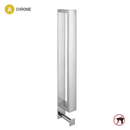Square Design Stainless Steel Contemporary Bathroom Towel Rack Wall Mounted Requires No Drilling 3 Colors Matte Black Chrome & Brushed Nickel