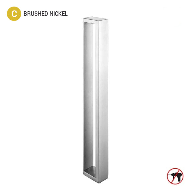 Square Design Stainless Steel Contemporary Bathroom Towel Rack Wall Mounted Requires No Drilling 3 Colors Matte Black Chrome & Brushed Nickel