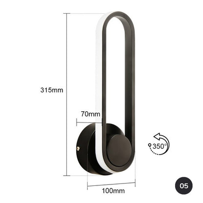 Modern LED Rail Art Deco Wall Lamp Vertical Lighting Fixture Strip Light Wall Lighting For Luxury Living Room Dining Room Contemporary Lighting